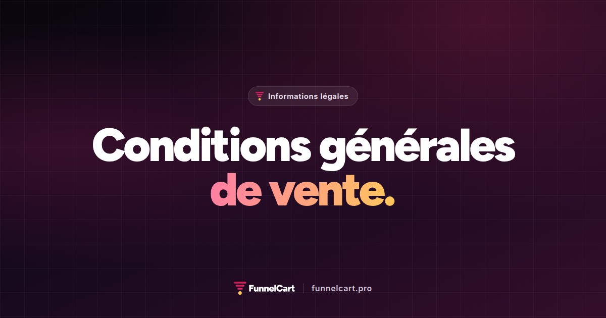 Conditions générales de vente de FunnelCart