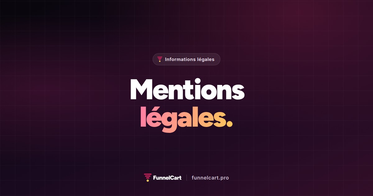 Mentions légales de FunnelCart