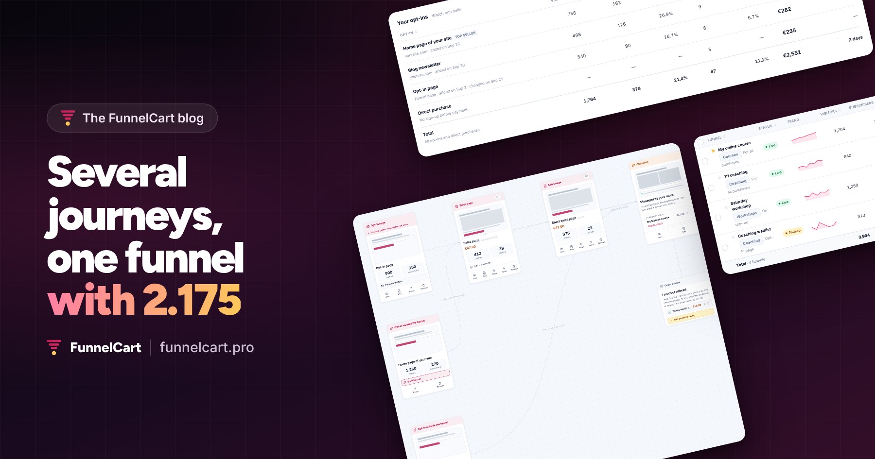 FunnelCart 2.175: several journeys, one funnel
